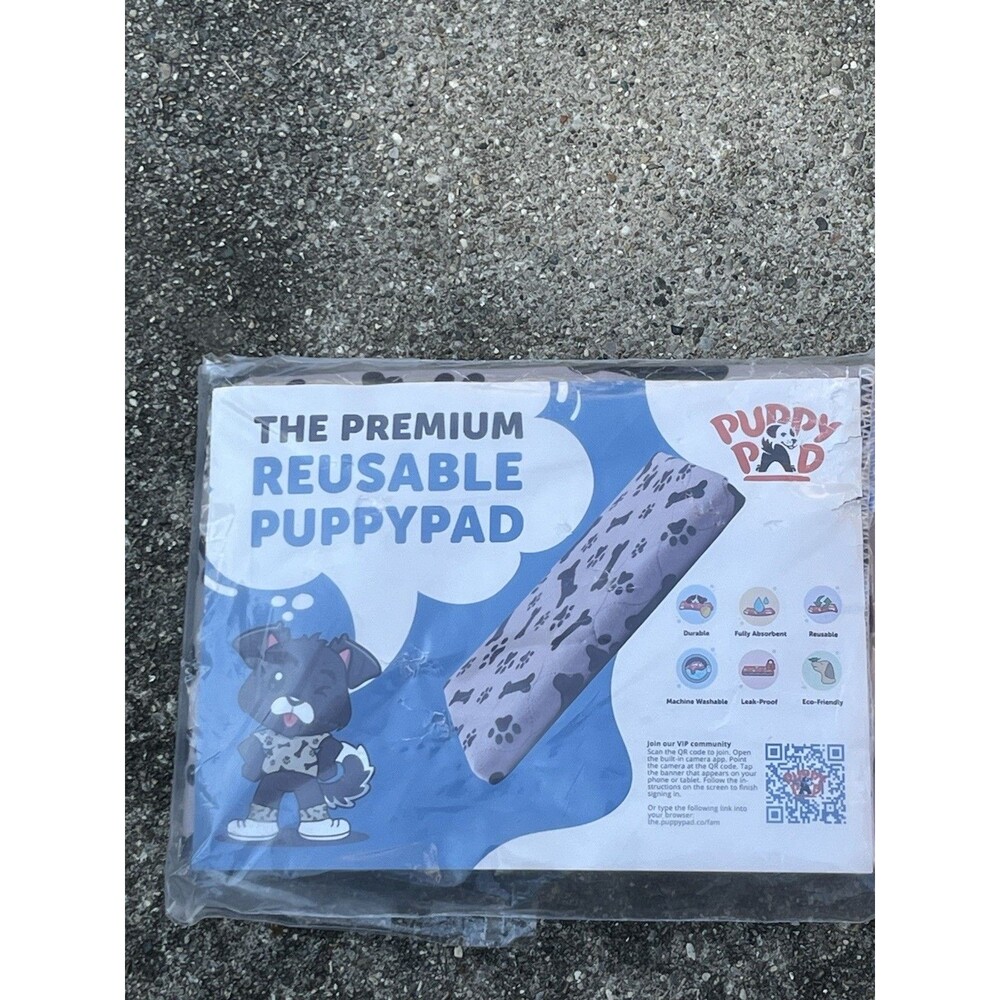 Puppy Pad Reusable Training Pad Gray 70x80 Leak-Proof Machine Washable